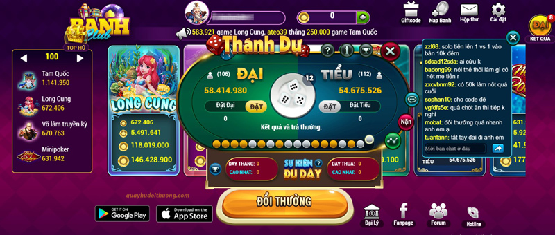 banh club game quay hũ đổi thưởng